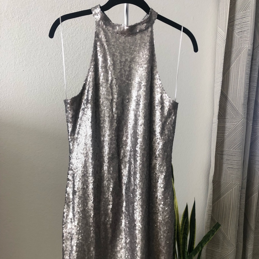Silver Sequin Dress